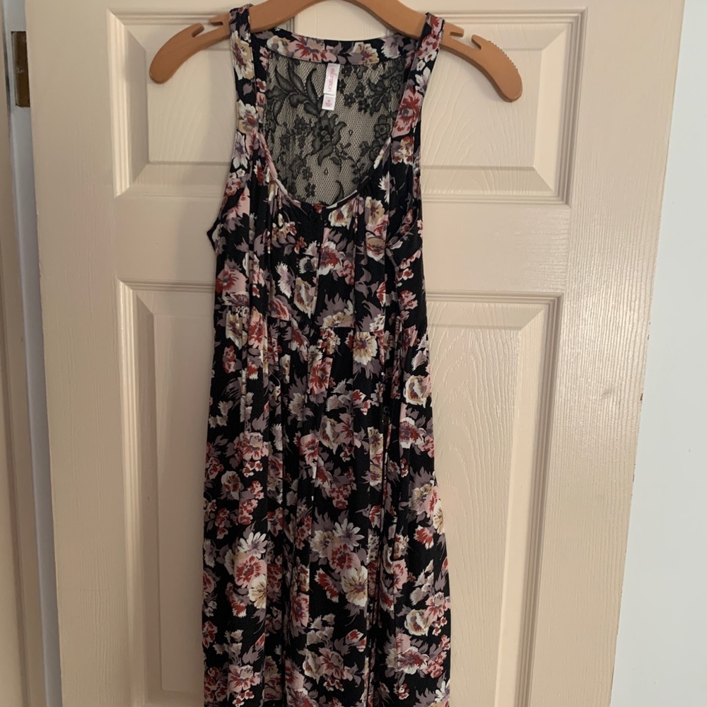 Floral Black Dress
